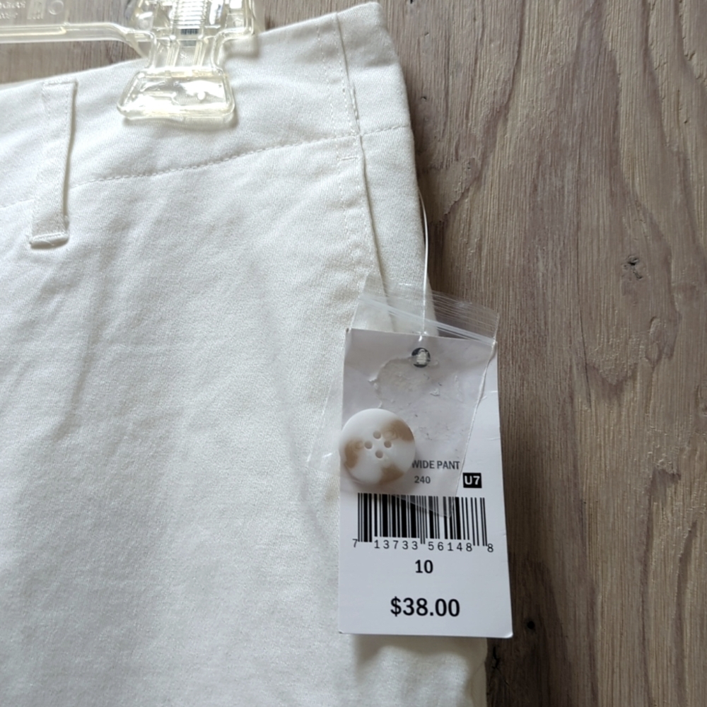 Ophelia Roe White Wide Leg Brushed Denim size 10 - Picture 4 of 6